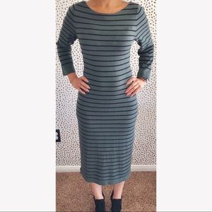The Limited Striped Midi Sweater Dress.